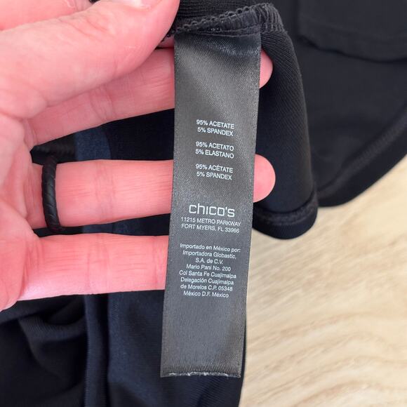Chicos Travelers Cardigan XL 3 Open Slinky Hi Lo Asymmetric Acetate Tunic Flowy* - Picture 11 of 12